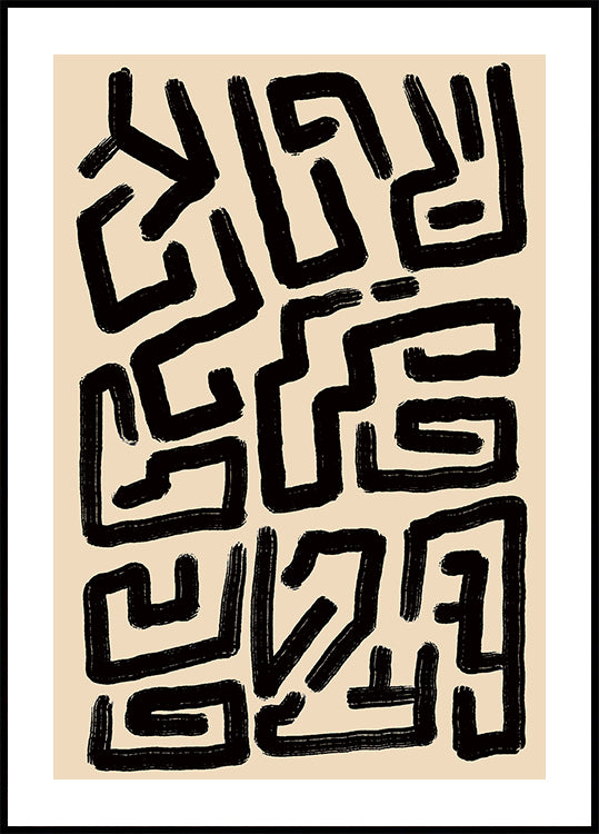 Abstract Maze Lines Poster