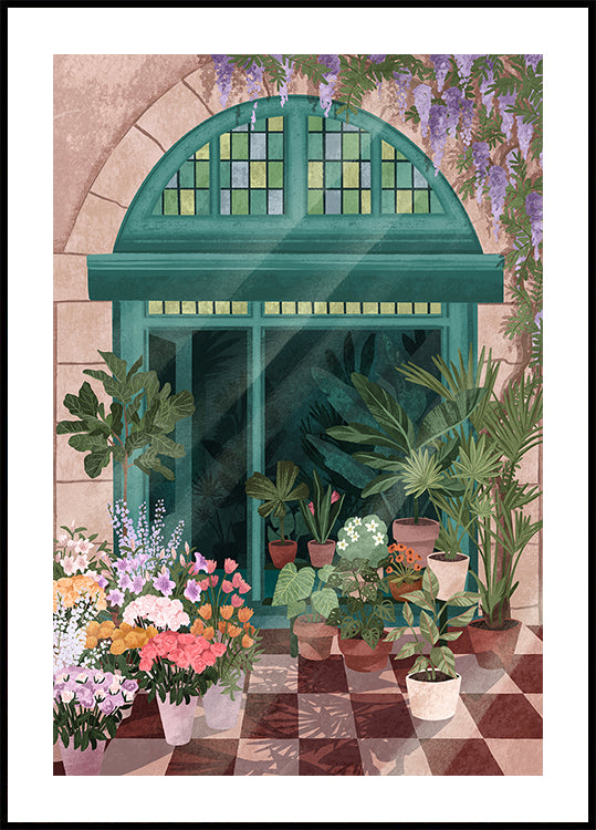 French Flowershop Poster