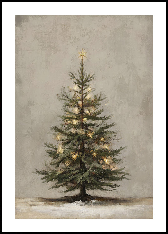 Vintage Christmas Tree Poster