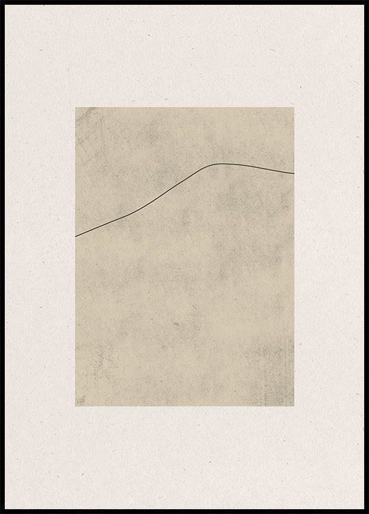 Line on Whispered Beige Poster