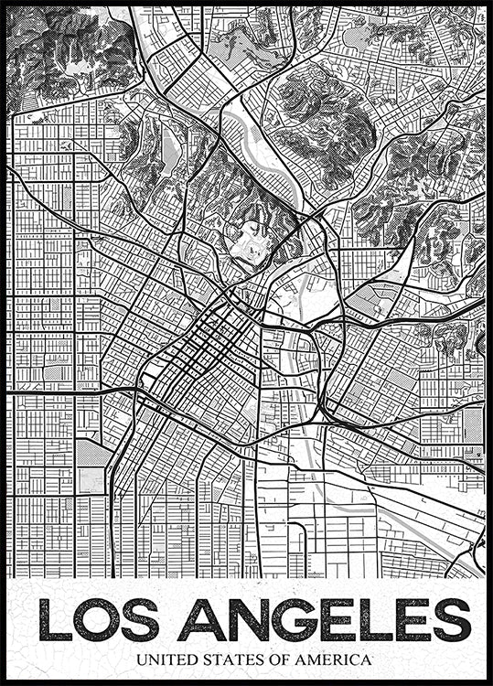 Los Angeles White Poster