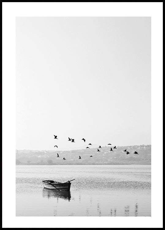 Birds Over Lake Poster - Posterbox.dk