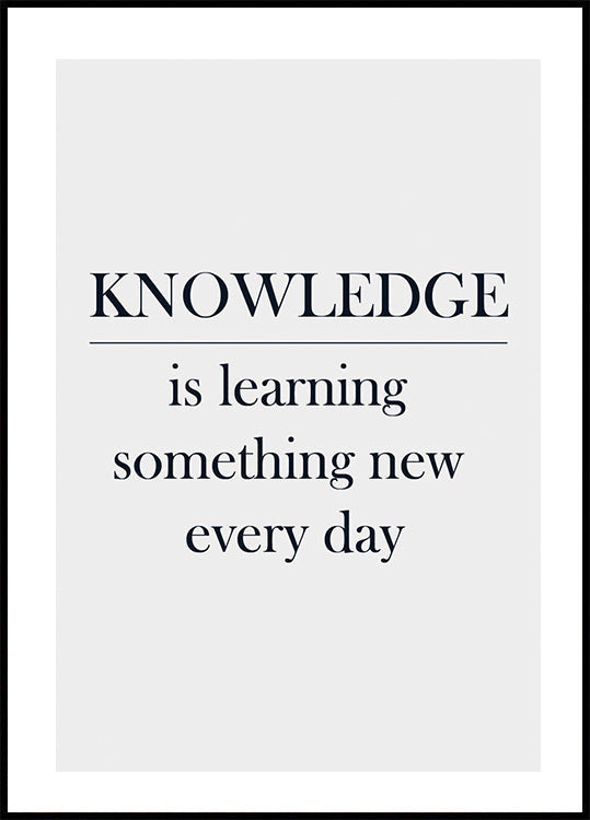 Knowledge Poster - Posterbox.no