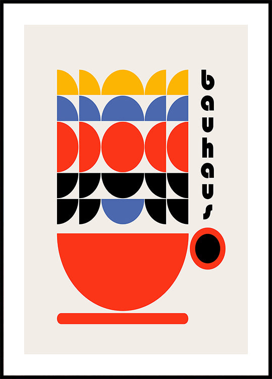 Bauhaus Coffee 70s Decor Poster