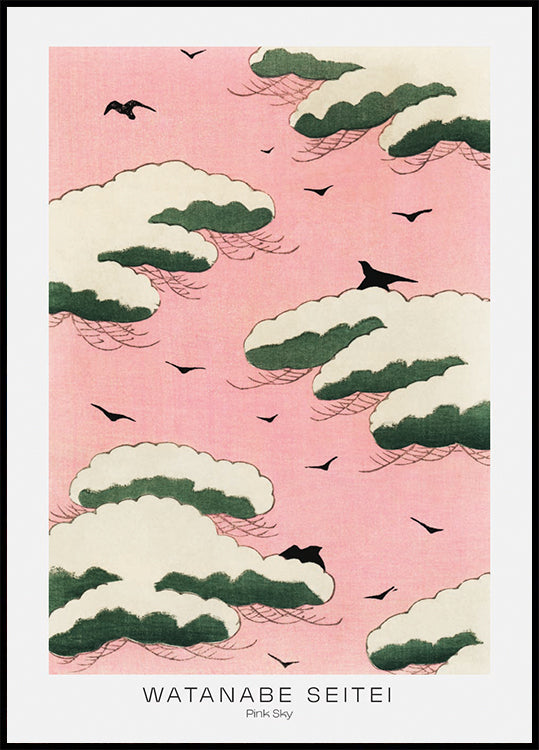 Pink Sky By Watanabe Seitei Poster - Posterbox.dk