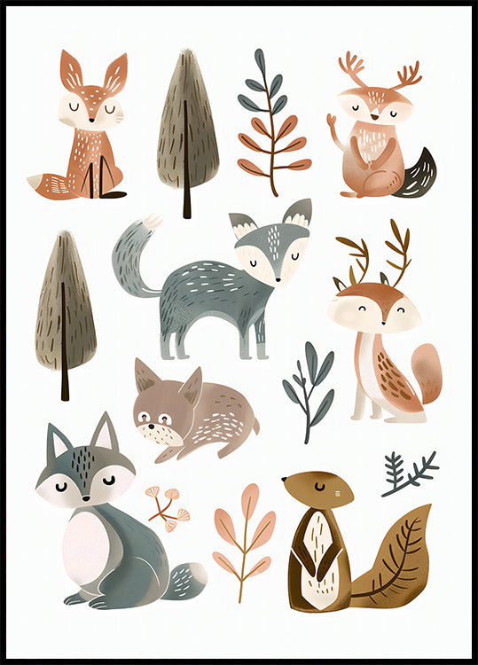 Cute Animals No 1 Poster