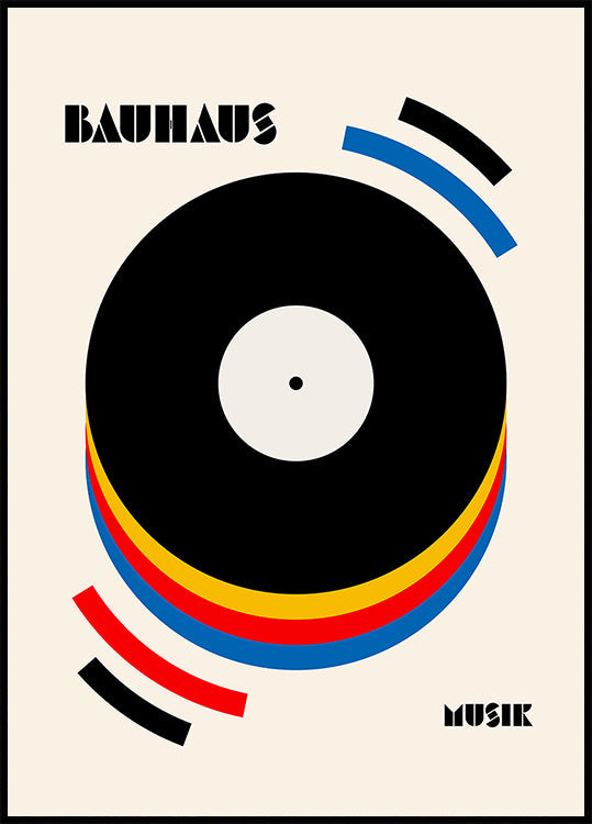 Bauhaus Music Retro Illustration Poster
