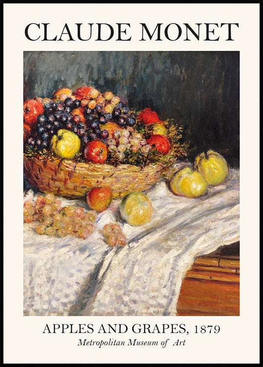 Monet Apples And Grapes Poster - Posterbox.dk