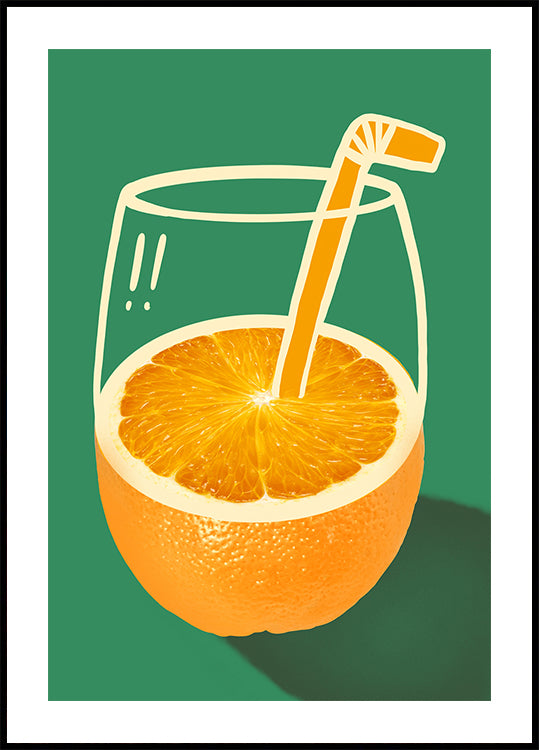 Vibrant Orange Cleverly Illustrated Poster