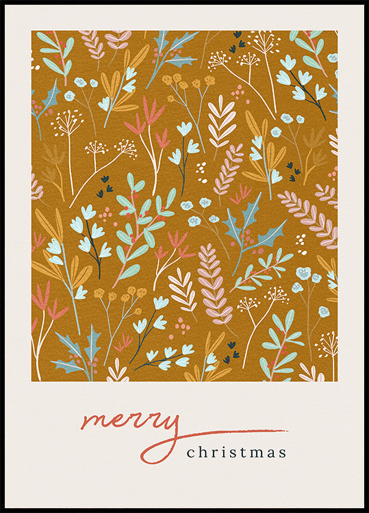 Merry Christmas Bronze Poster