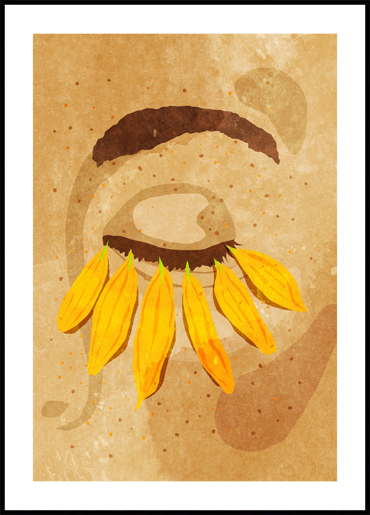 Flower power eye lashes Poster
