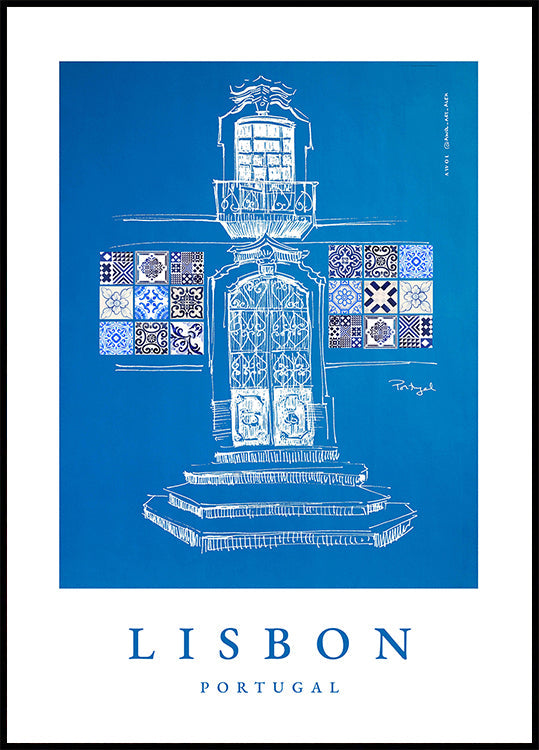 Lisbon Windows, Doorway & Patterns Poster