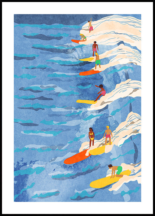 chilled surfing Poster