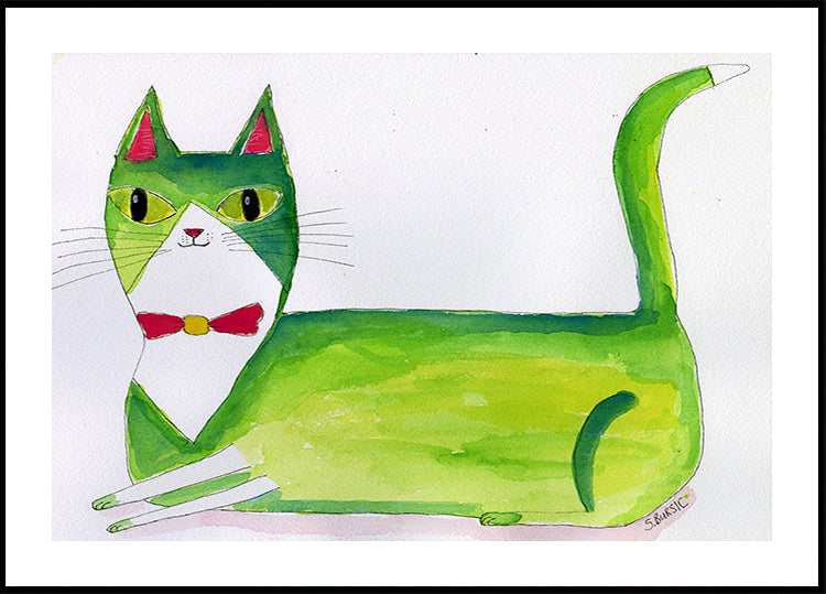 The green cat Poster