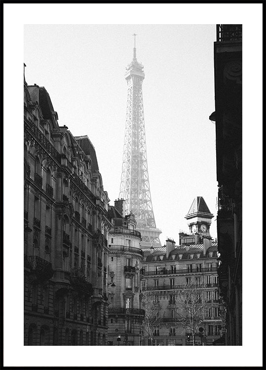 Eiffel Tower Paris Black & White Poster