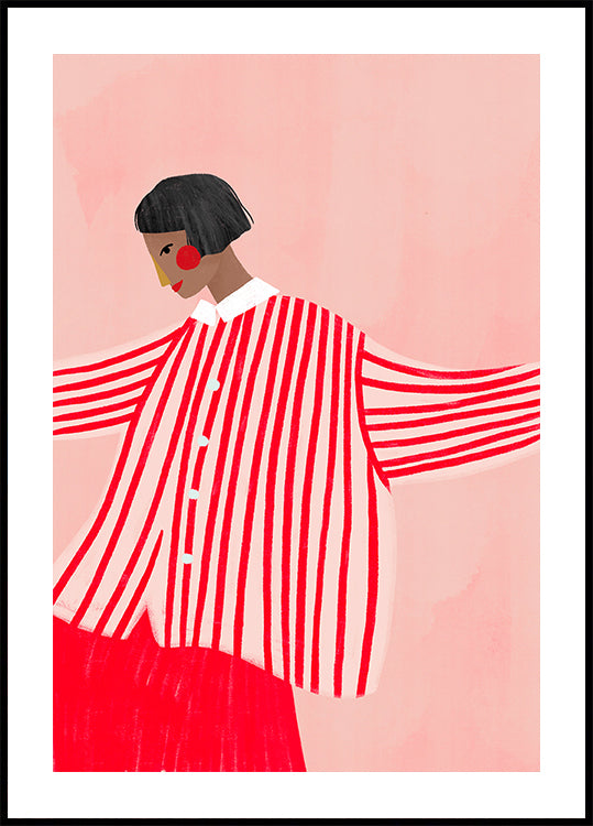 The Woman With the Red Stripes Poster