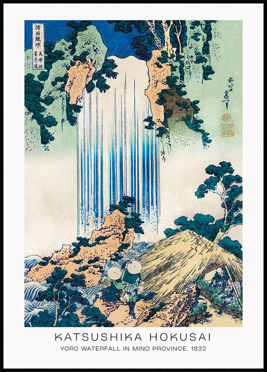 Yoro Waterfall By Katsushika Hokusai Poster - Posterbox.dk