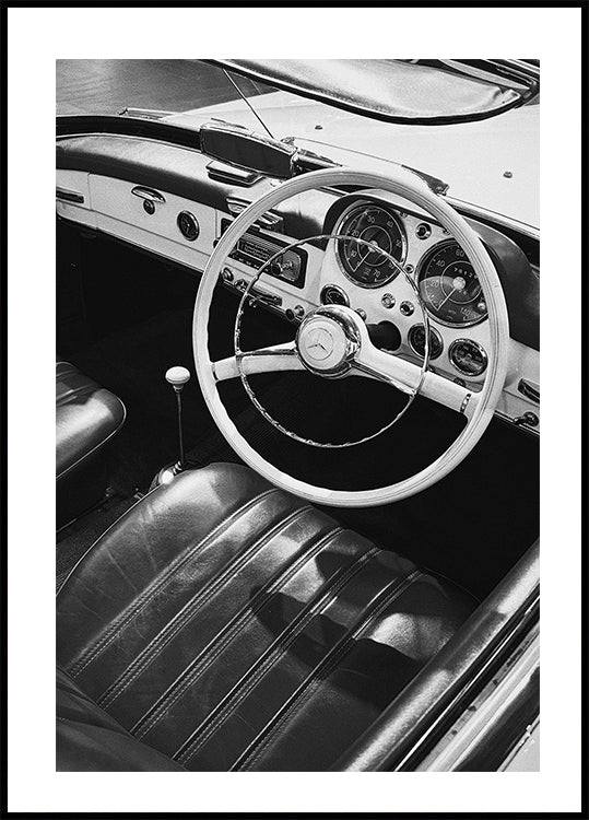 Vintage Mercedes Car Seat Poster - Posterbox.dk
