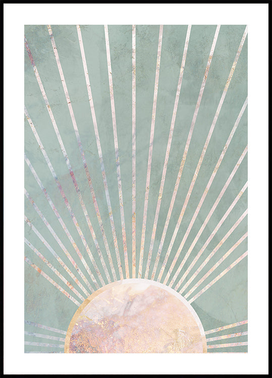 Sage Green Boho Sun Poster