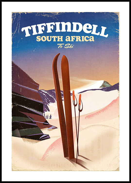 Tiffindell South Africa Two Ski Poster