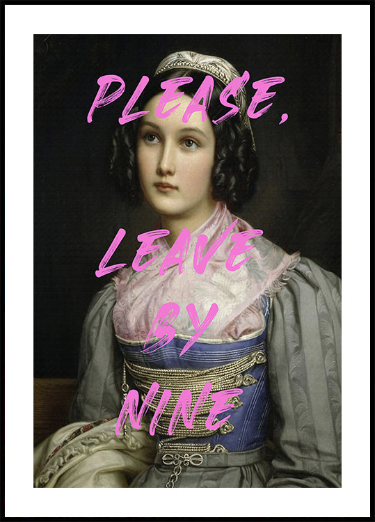 Please, Leave By Nine Poster