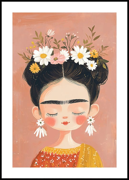 Frida Kahlo Artistic Painting Poster - Posterbox.dk