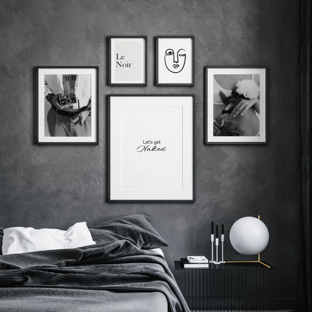 Black and White Set - 5 Posters - Posterbox.dk