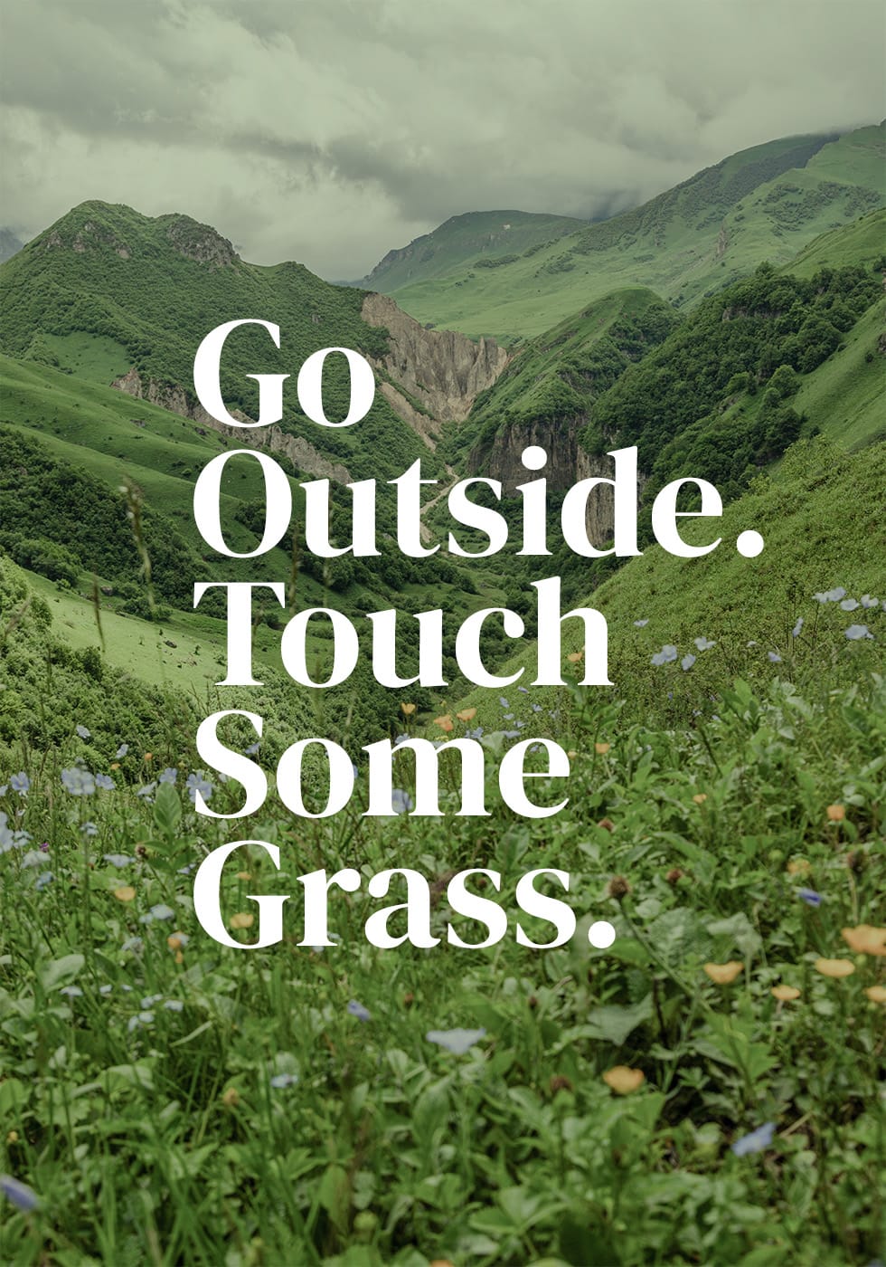 Go Outside Touch Some Grass Poster - Posterbox.dk