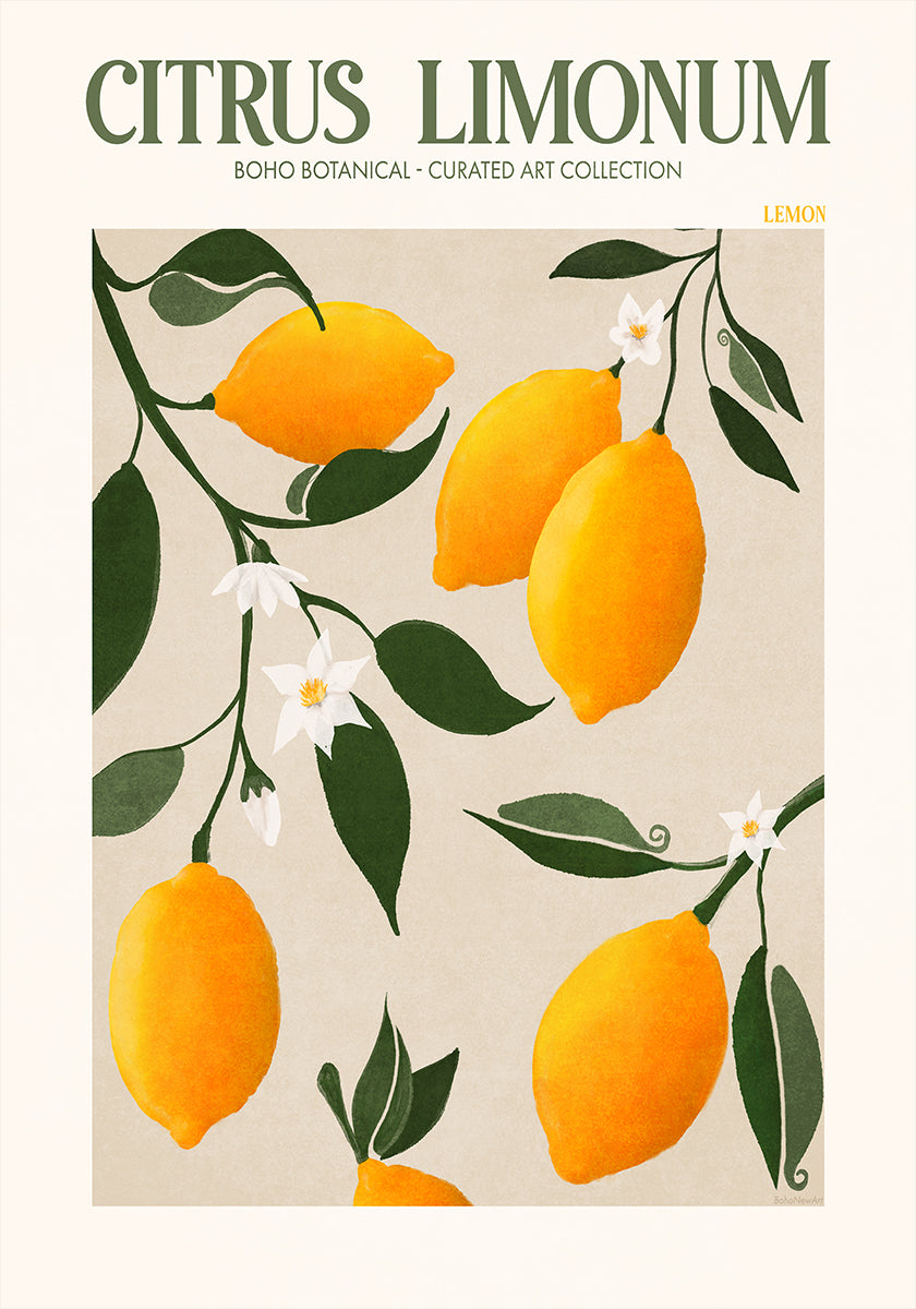 Golden Citrus Delight Poster