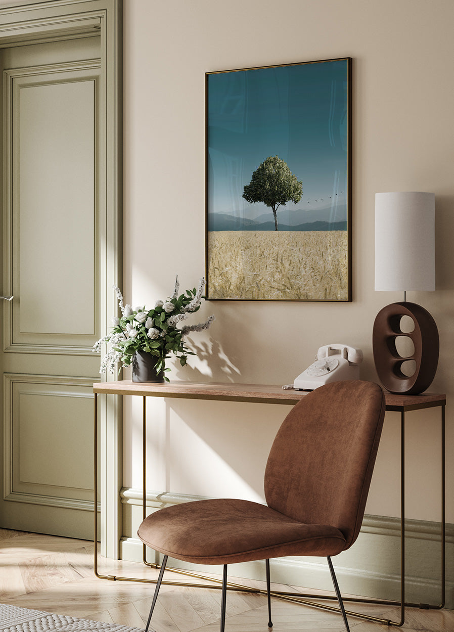 Green Tree In The Field Poster - Posterbox.dk