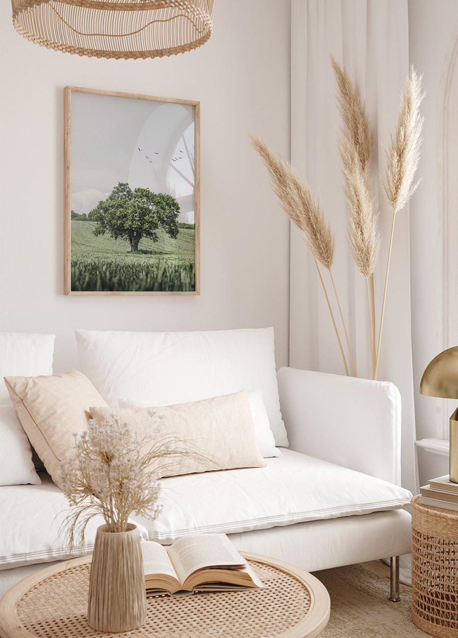 Green Tree In The Field Poster - Posterbox.dk