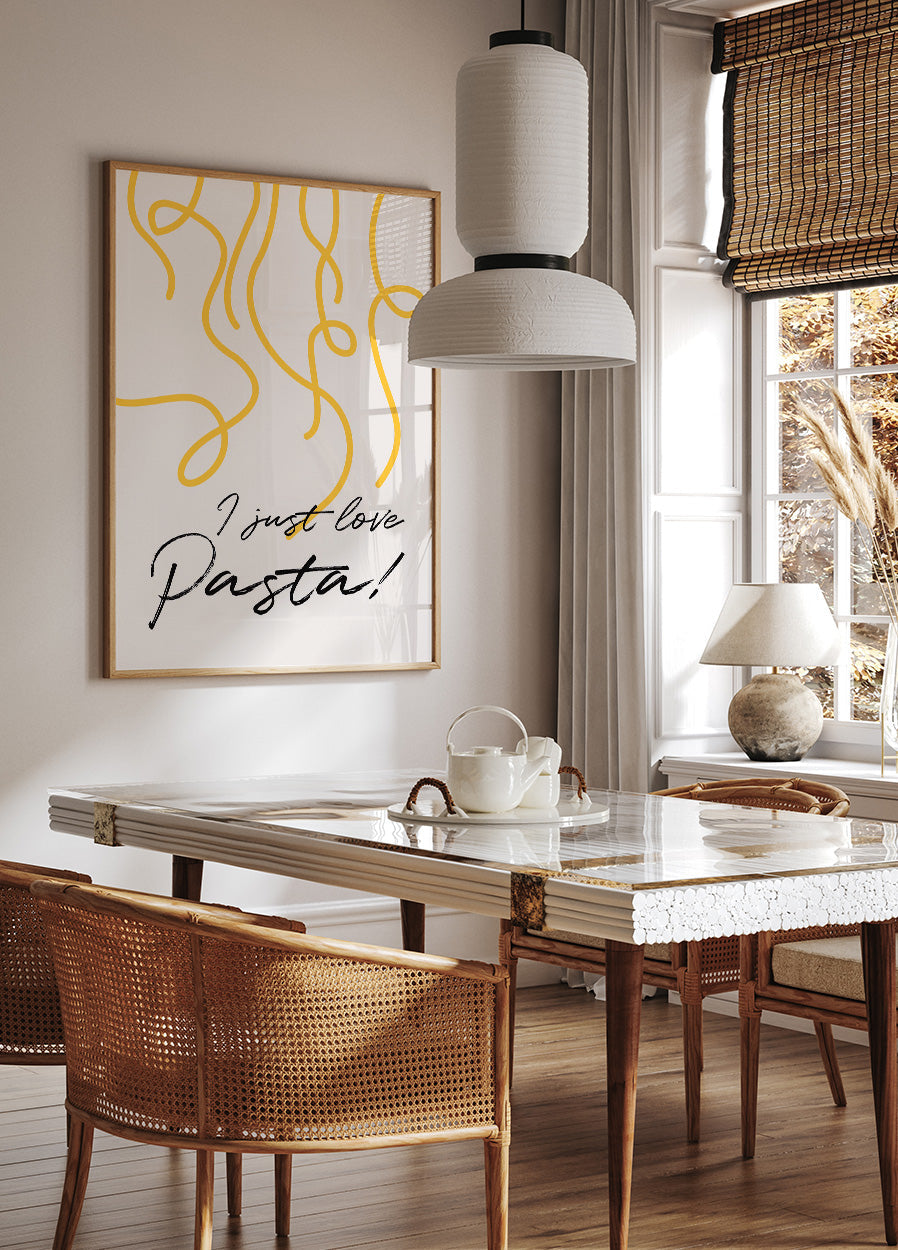 I Just Love Pasta Poster - Posterbox.dk