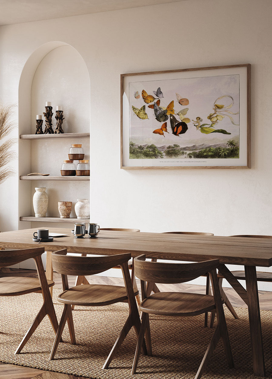 In Fairyland Butterflies By Richard Doyle Vintage Art Poster - Posterbox.no