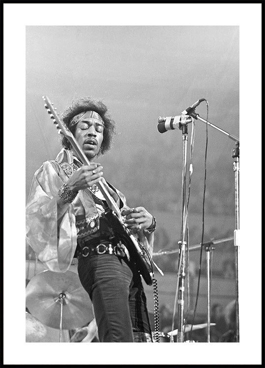 Jimi Hendrix Live Poster - Posterbox.dk