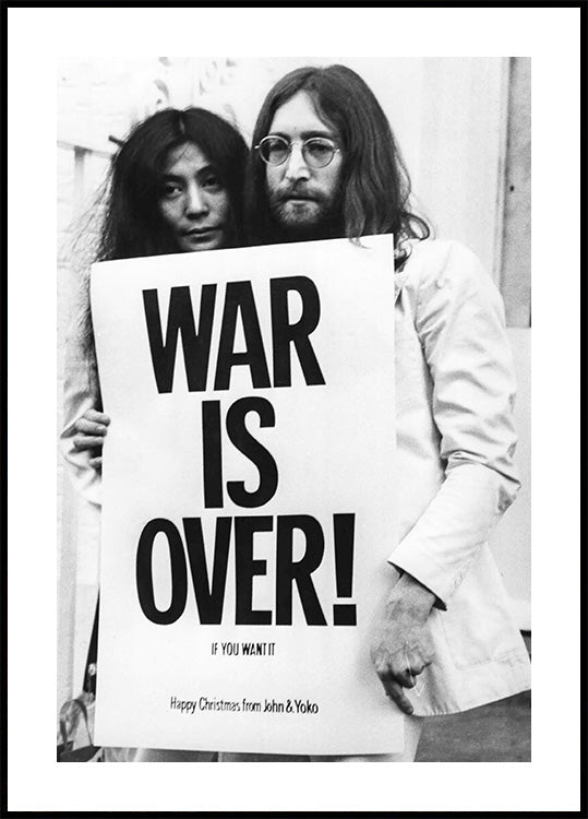 John Lennon & Yoko Ono - War is Over Poster - Posterbox.dk