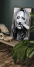 Kate Moss Mustache Mimicking Poster - Posterbox.dk