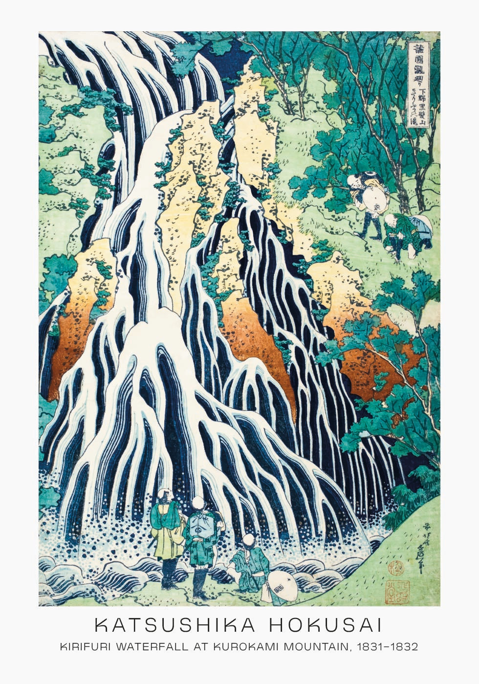 Kirifuri Waterfall By Katsushika Hokusai Poster - Posterbox.dk