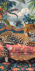 Leopard Lounging on a Luxury Sofa Poster - Posterbox.dk