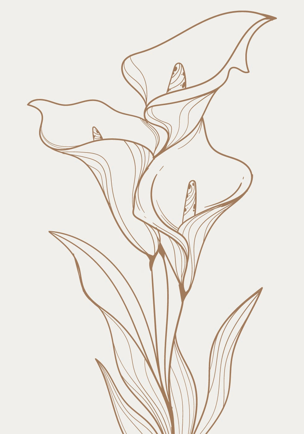 Line Art Flower No. 2 Poster - Posterbox.dk