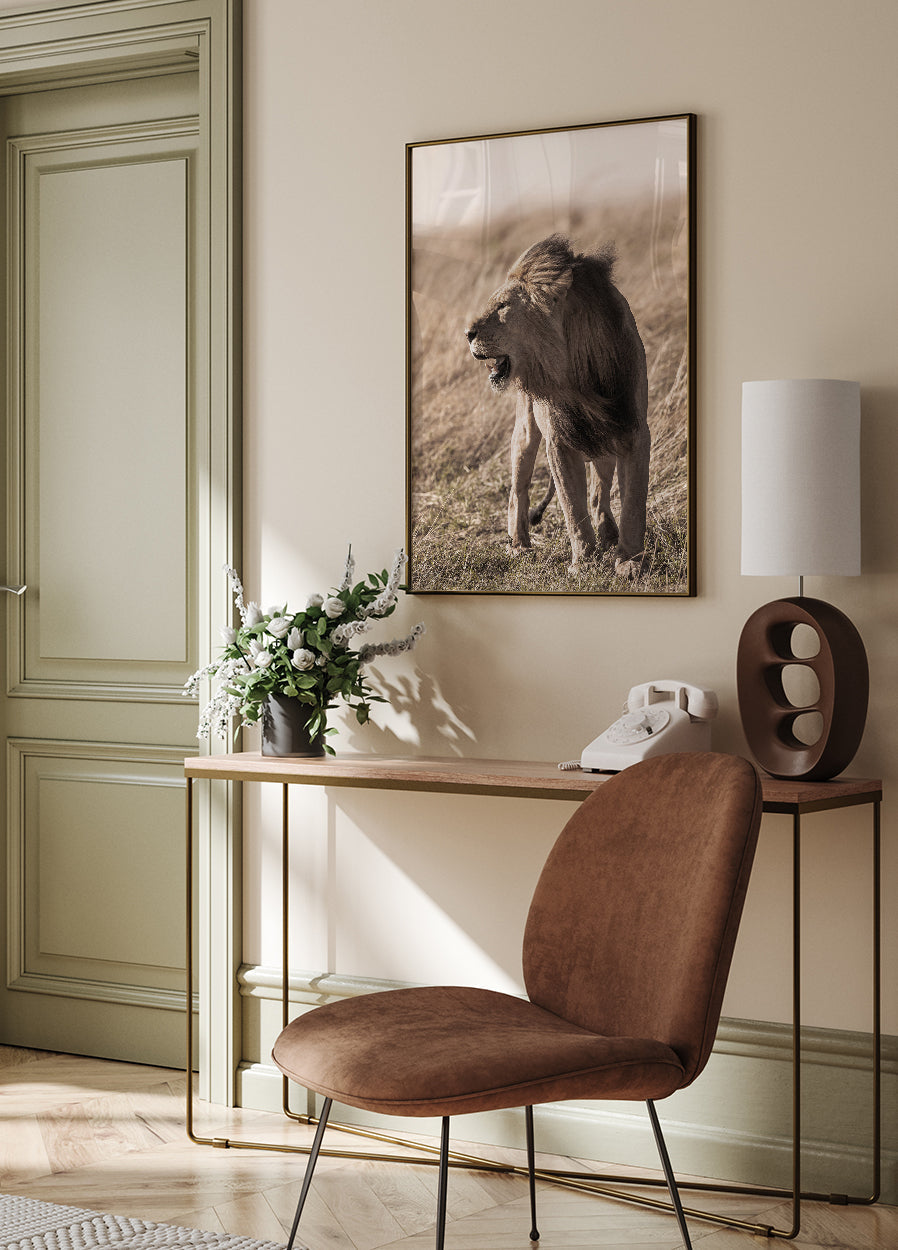 Lion In Profile Poster - Posterbox.dk