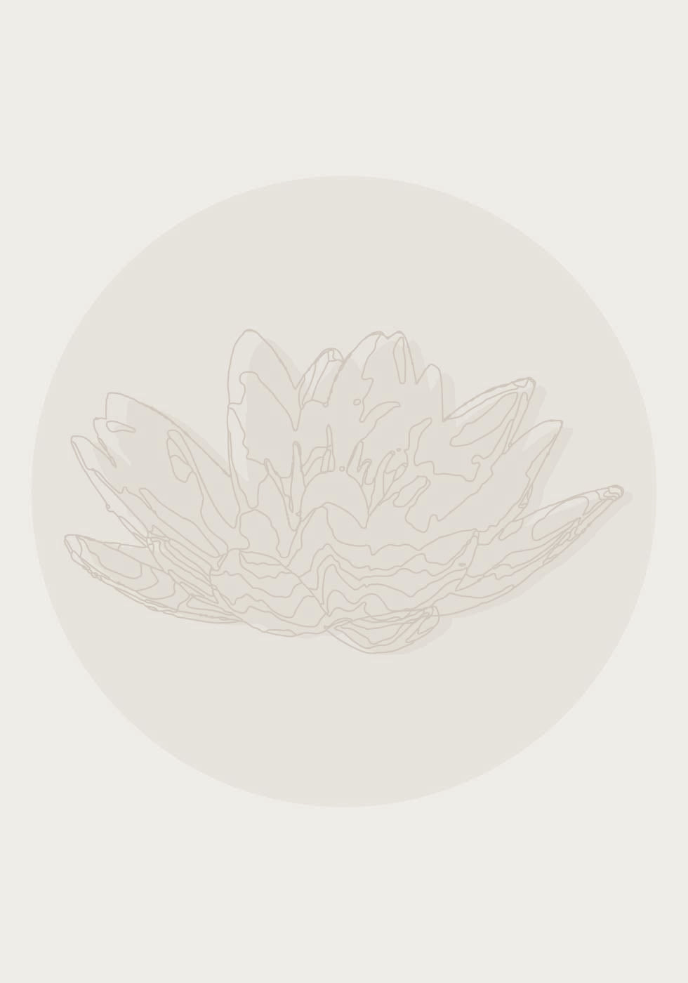 Lotus Serenity, Botanical Line Art Poster