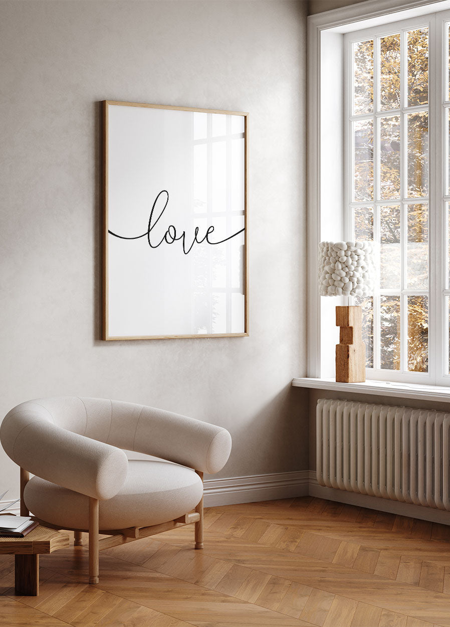 Love Line Art Poster - Posterbox.no