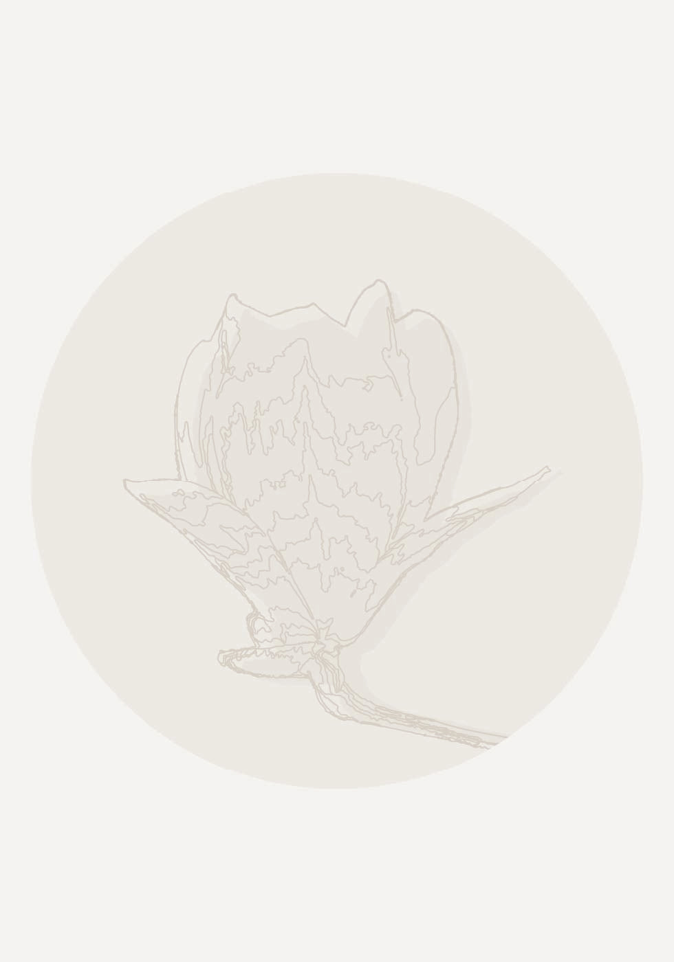 Magnolia Elegance, Botanical Line Art Poster