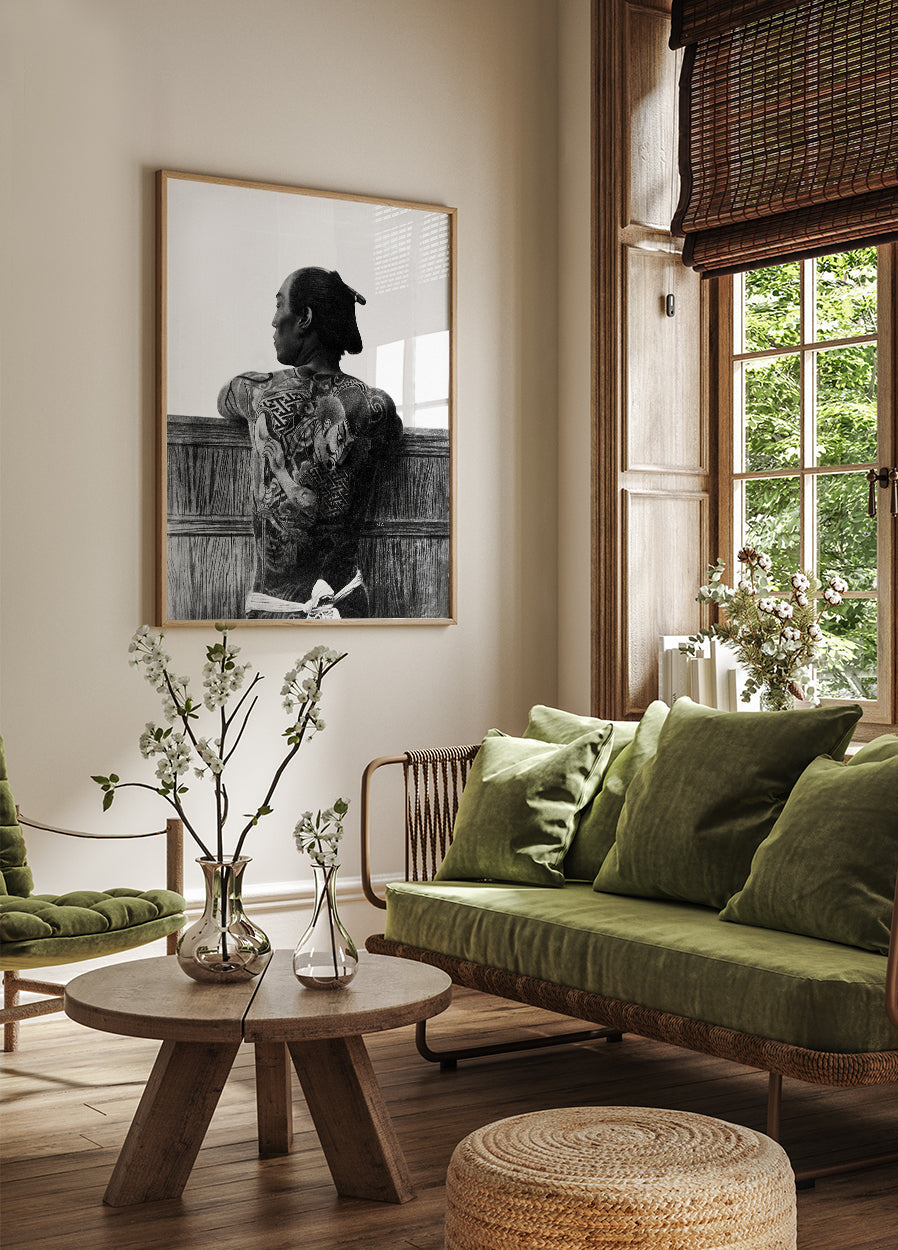 Man With Tattoo By Kusakabe Kimbei Poster - Posterbox.dk