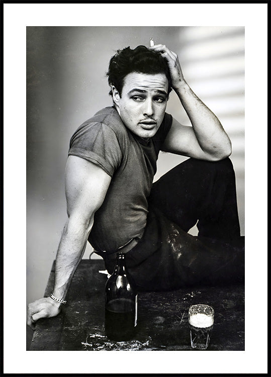 Marlon Brando Vintage Portrait Poster - Posterbox.dk