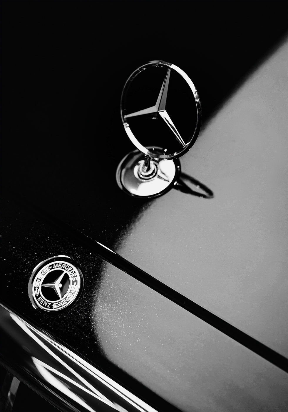 Mercedes Benz B&W Poster - Posterbox.dk