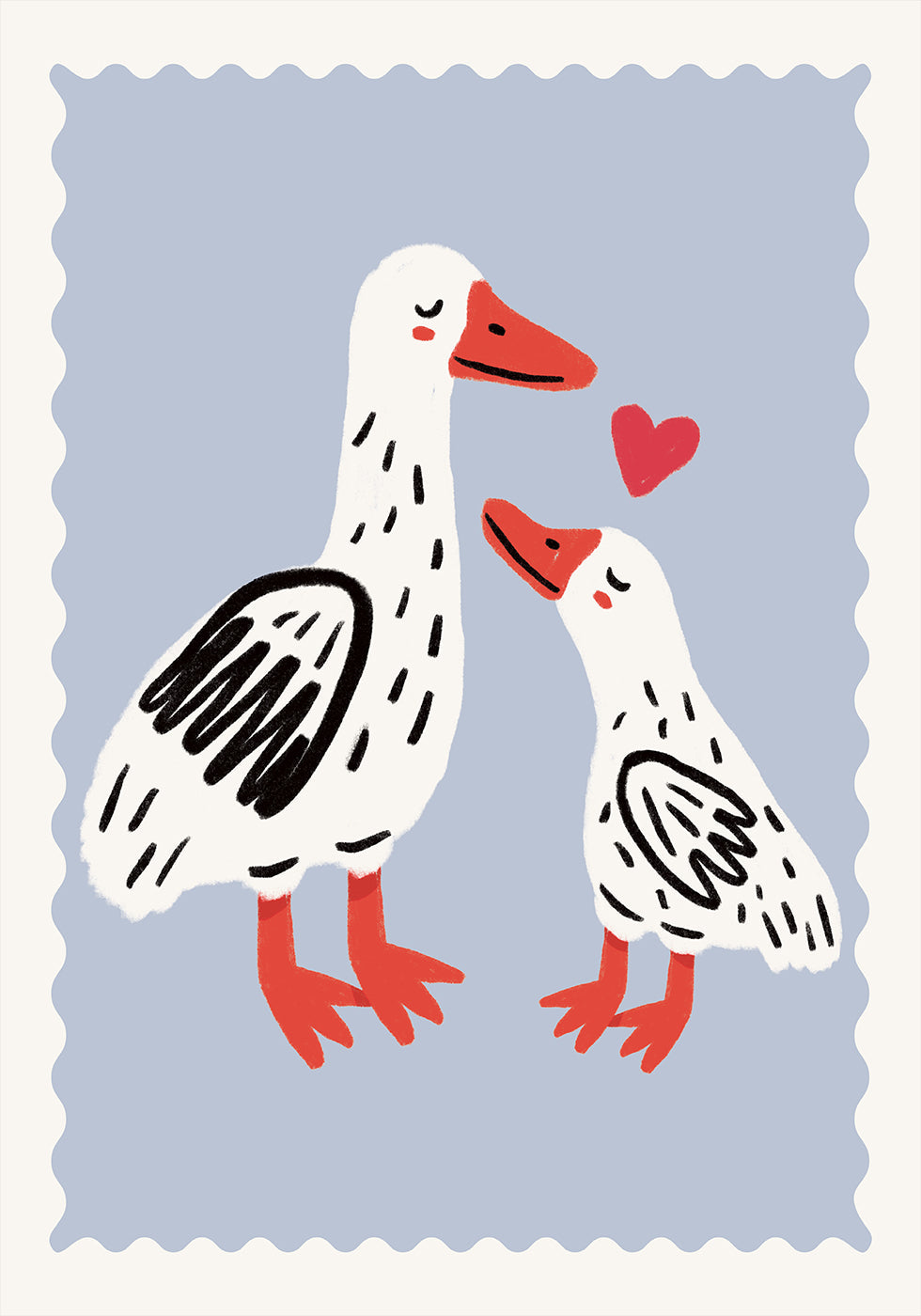 Mother duck and duckling Poster