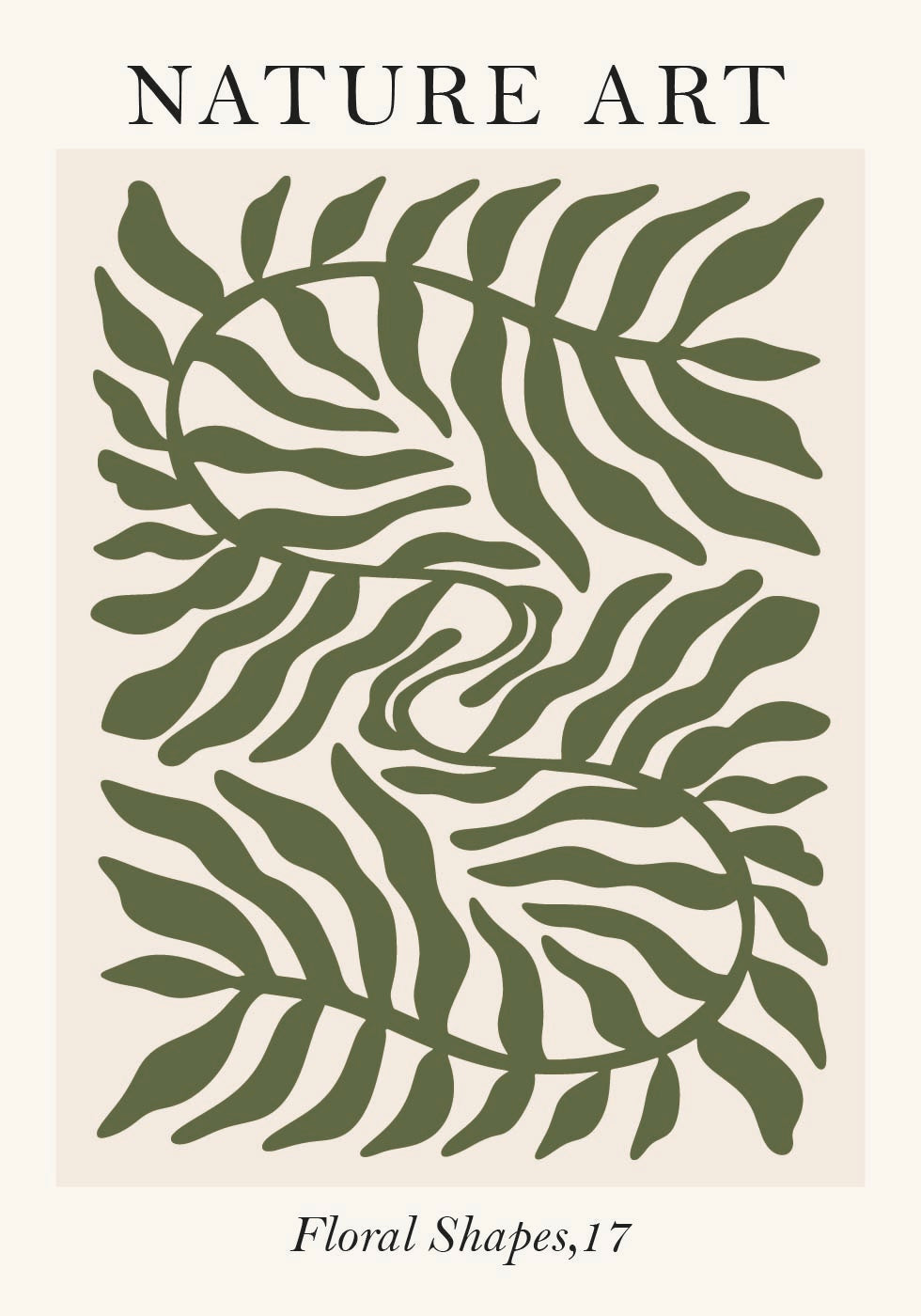 Nature Art Floral Shapes Poster - Posterbox.dk