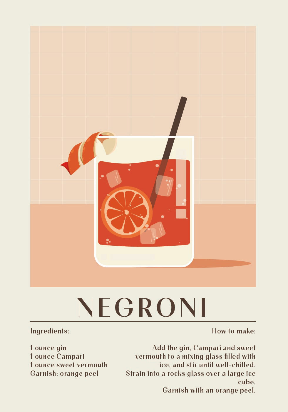 Negroni Poster - Posterbox.dk
