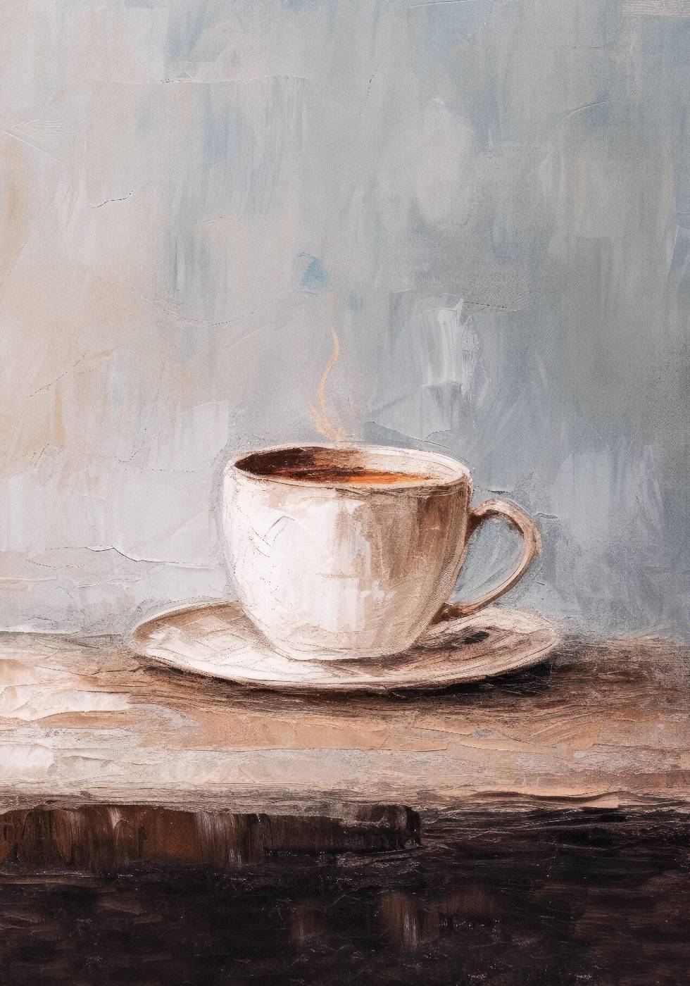 Neutral Coffee Art Moody Kitchen Poster - Posterbox.dk